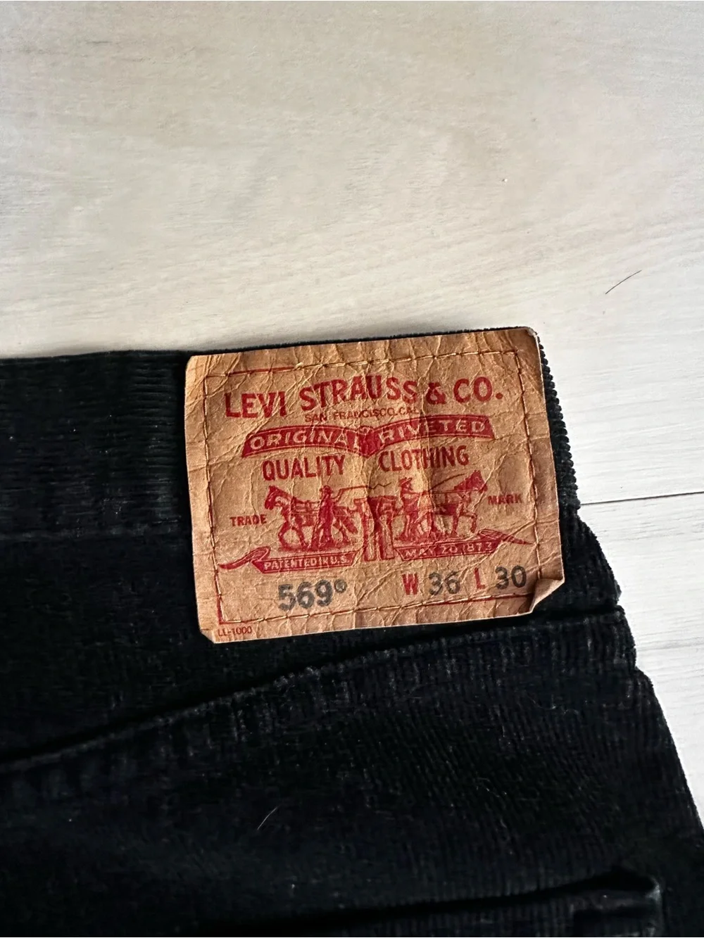 Levi's 569 Straight Men’s Black Jeans Size 36x30 0116